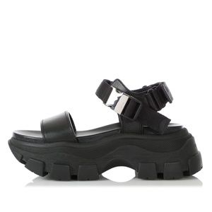 Prada Pegasus Lug Sole Sandals - 37.5